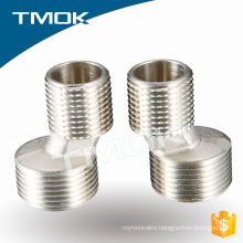 brass nickel plating double internal thread fitting